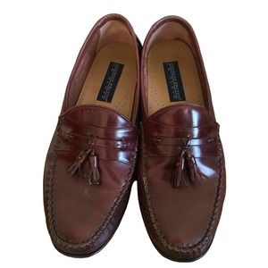Vtg Giorgio Brutini Le Clove Mens Shoes US 9.5 D Tassel Cognac Leather Brazil